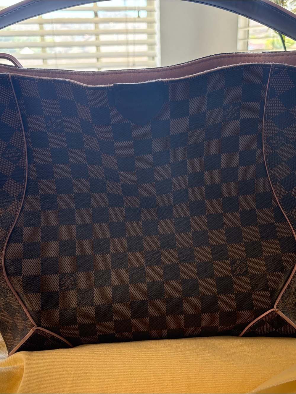 Louis Vuitton Brown Damier Ebene Checkered Men's Tote